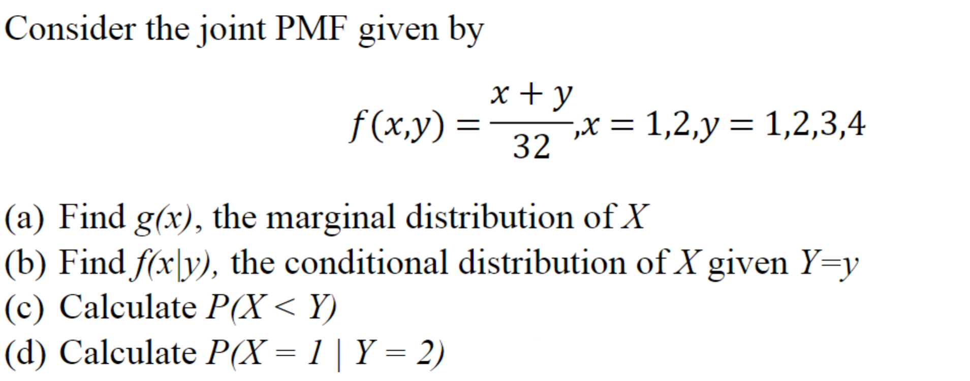 Answered Consider The Joint Pmf Given By X Y Bartleby