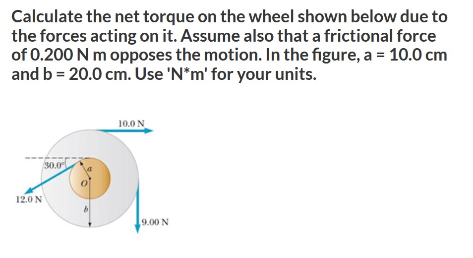 Answered Calculate the net torque on the wheel… bartleby