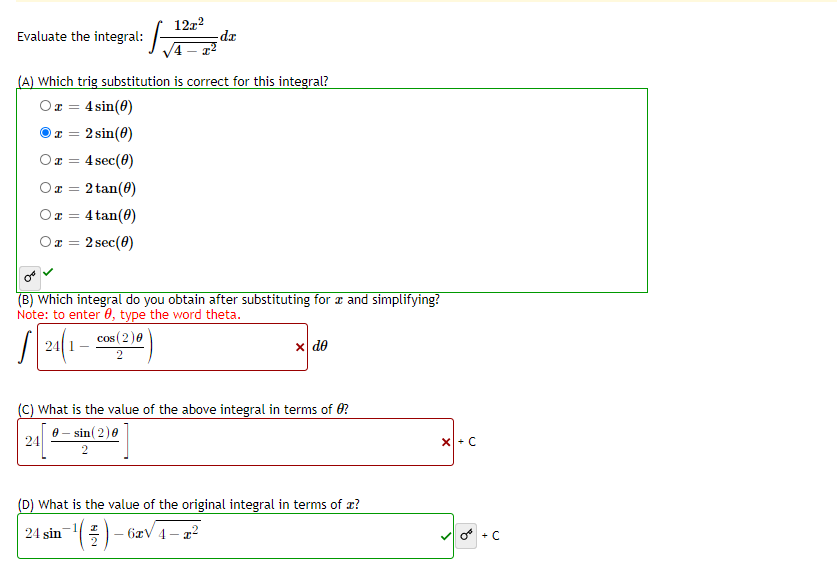 Answered 12z2 Evaluate The Integral A Which Bartleby