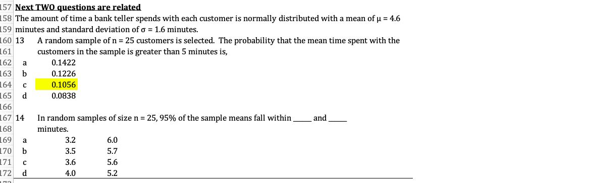 Answered The Amount Of Time A Bank Teller Spends Bartleby