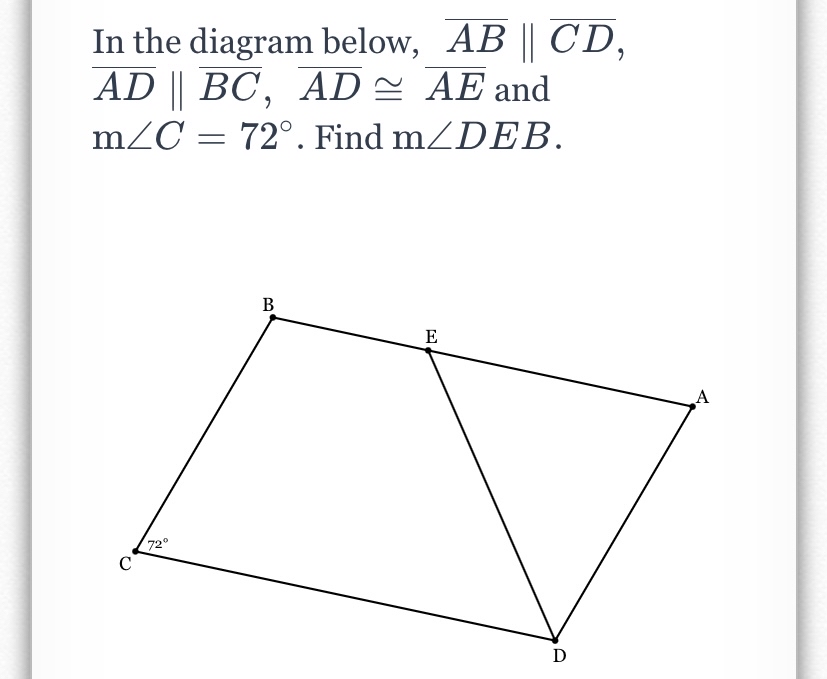 Answered: In the diagram below, AB || CD, AD ||… | bartleby