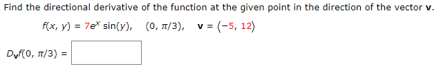 Answered Find The Directional Derivative Of The Bartleby 2161