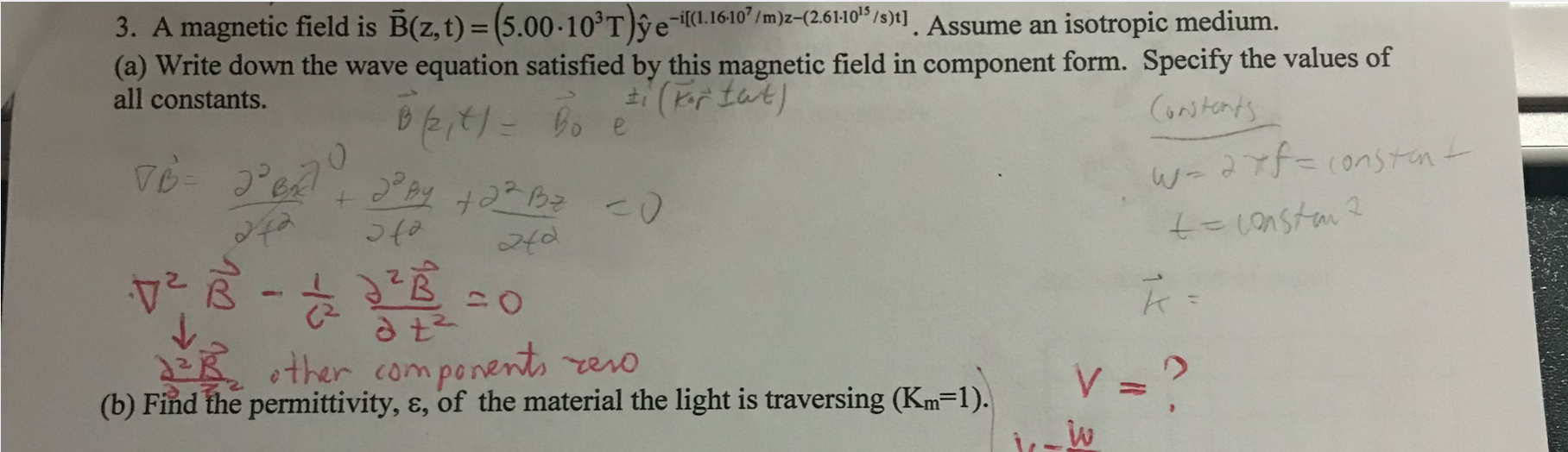 Answered 3 A Magnetic Field Is B Z T Bartleby