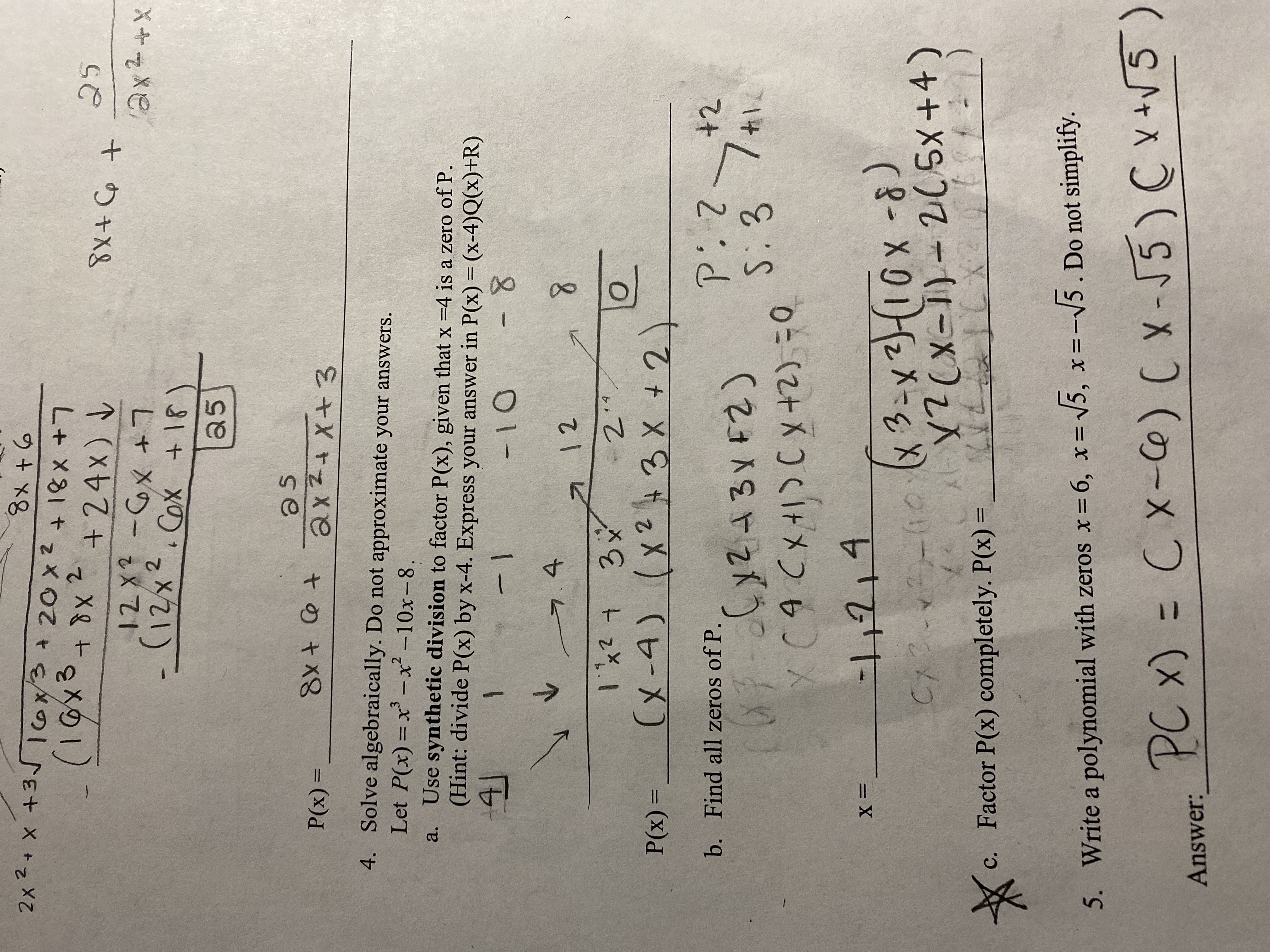 Answered 8x 6 2x 2 X 3j 16n3 X2 18x 7 Bartleby