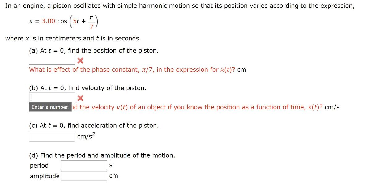 Answered In An Engine A Piston Oscillates With Bartleby