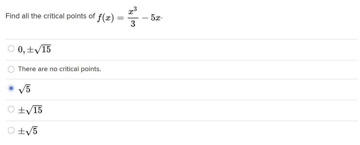 Answered: Find all the critical points of f(x) 3… | bartleby