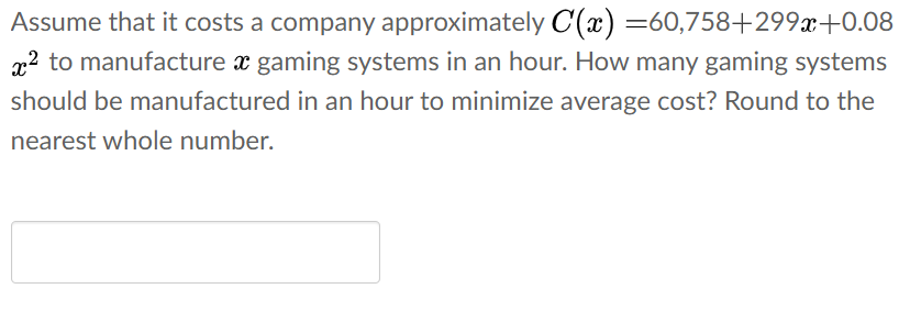 Answered Assume That It Costs A Company Bartleby