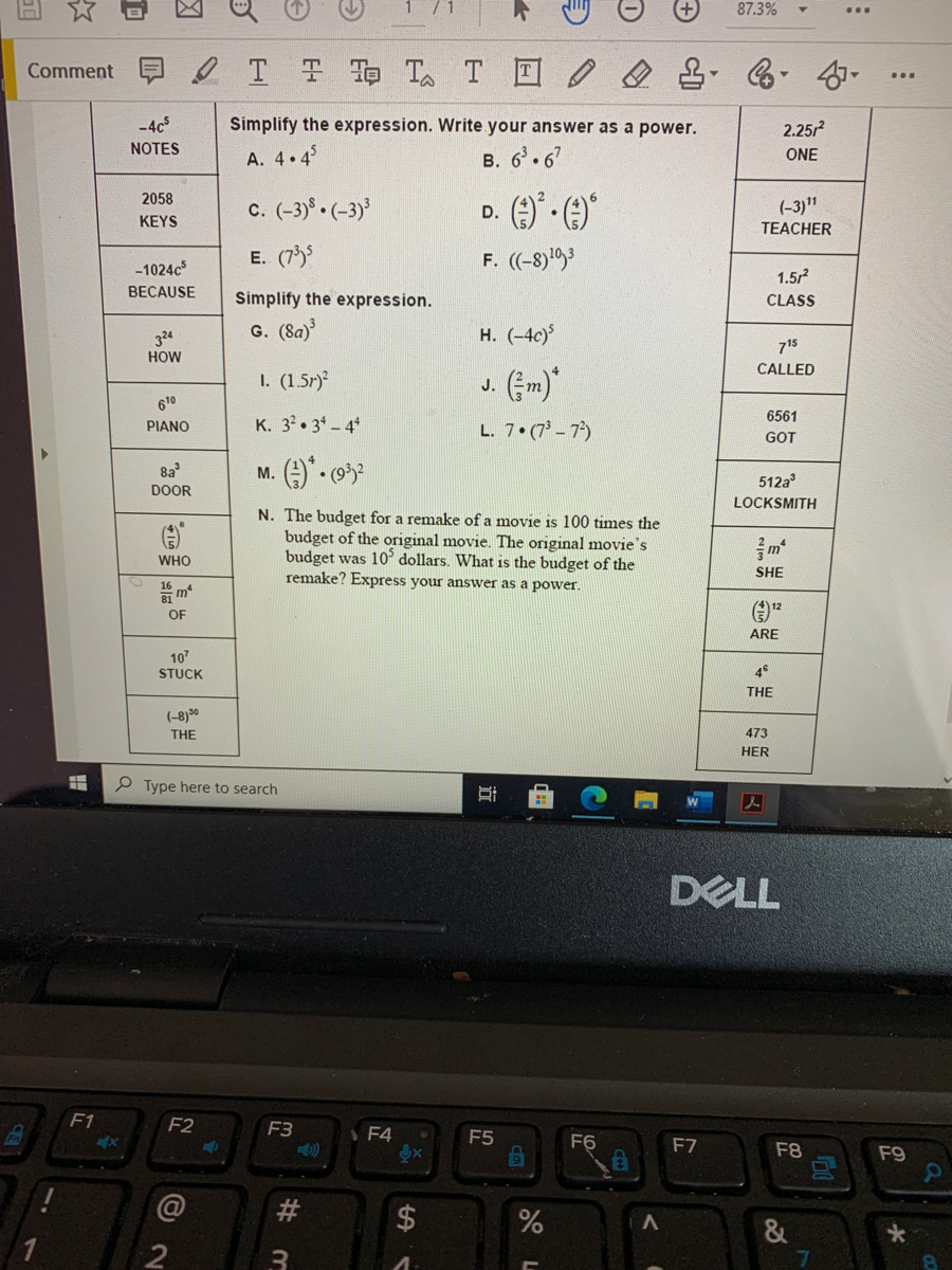 Answered 4c Simplify The Expression Write Your Bartleby