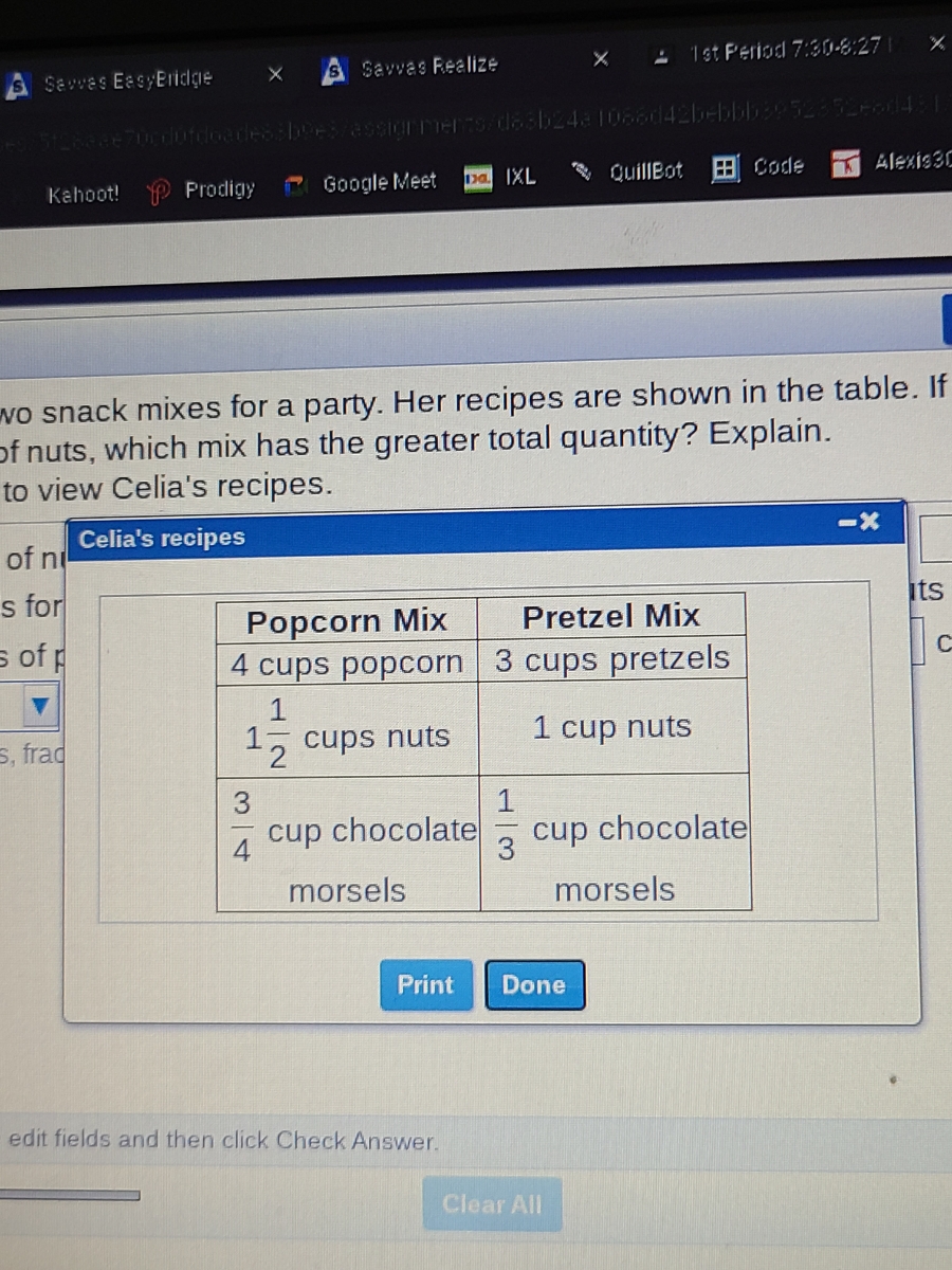 Answered Celia Is Making Two Snack Mixes For A Bartleby