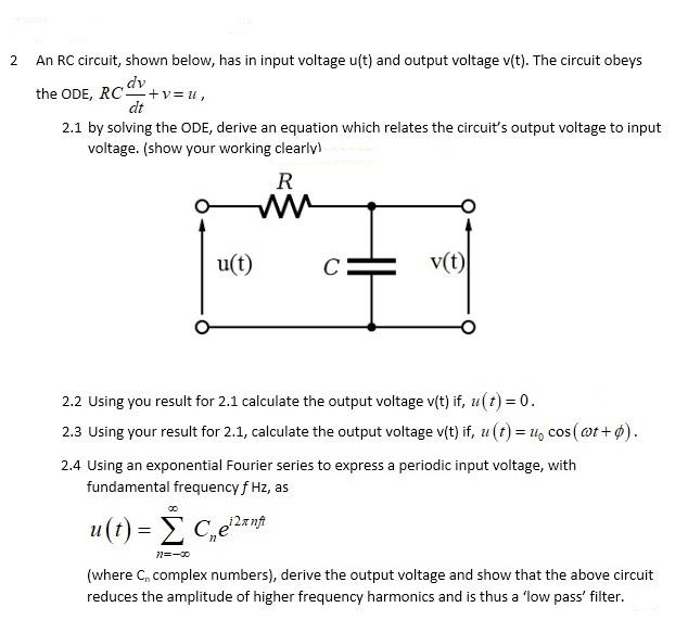 Answered 2 An Rc Circuit Shown Below Has In Bartleby