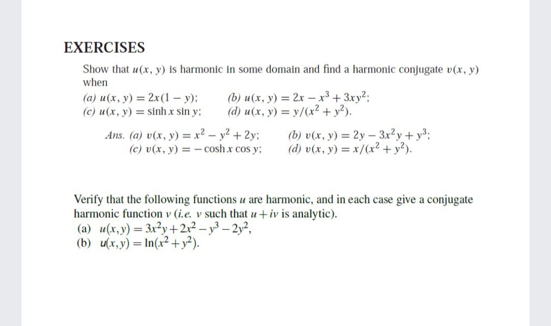 Answered Show That U X Y Is Harmonic In Some Bartleby