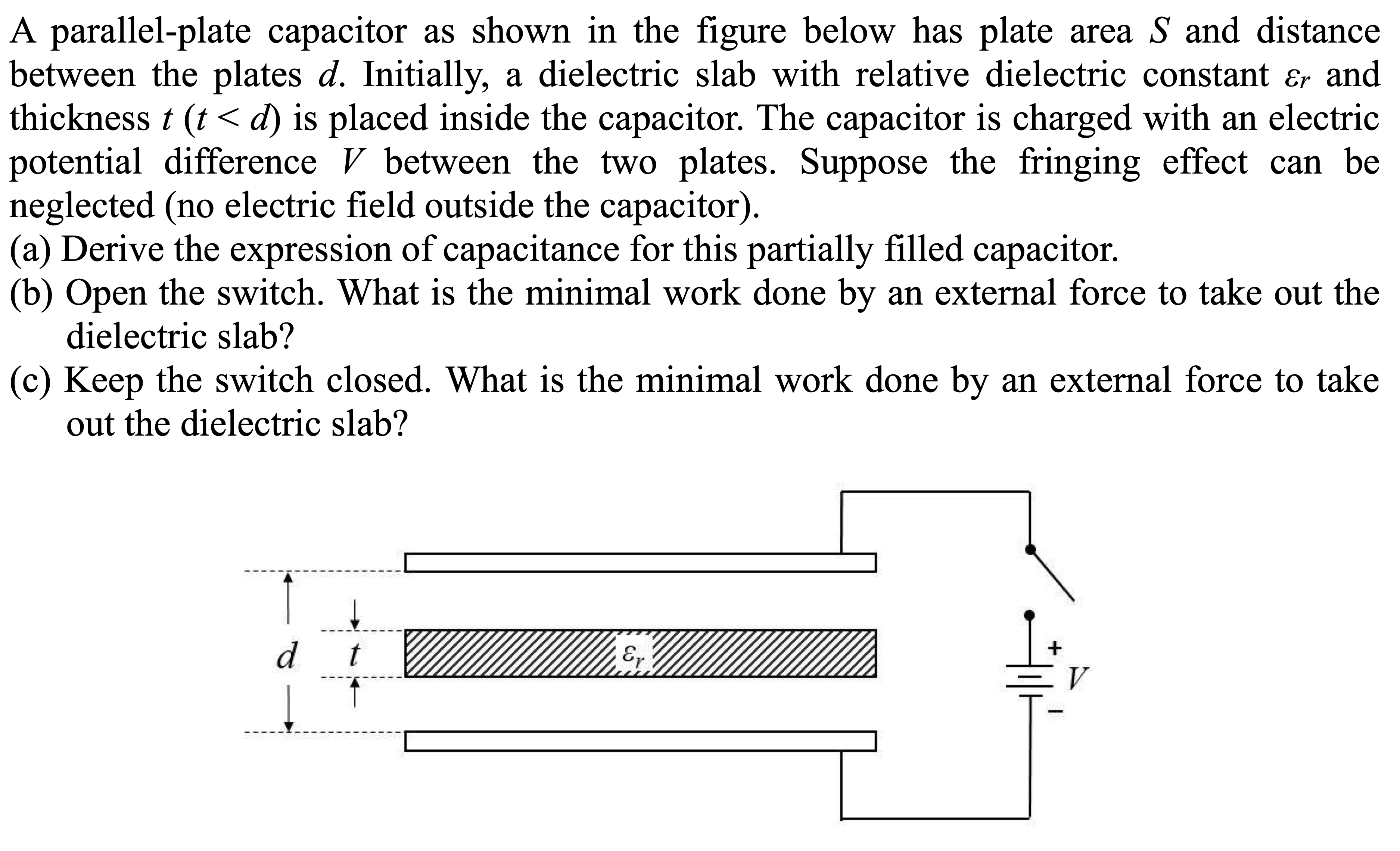 Answered: A Parallel-plate Capacitor As Shown In… | Bartleby