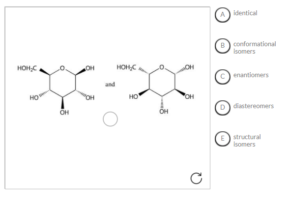 Answered: A Identical B) Conformational Isomers… | Bartleby