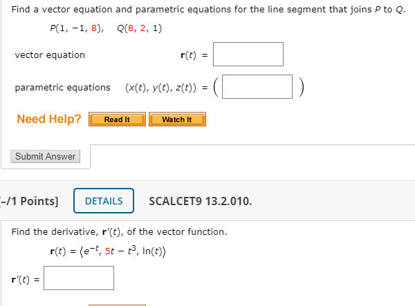 Answered Find A Vector Equation And Parametric Bartleby