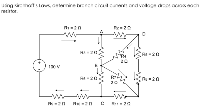 Answered: Using Kirchhoff's Laws, determine… | bartleby