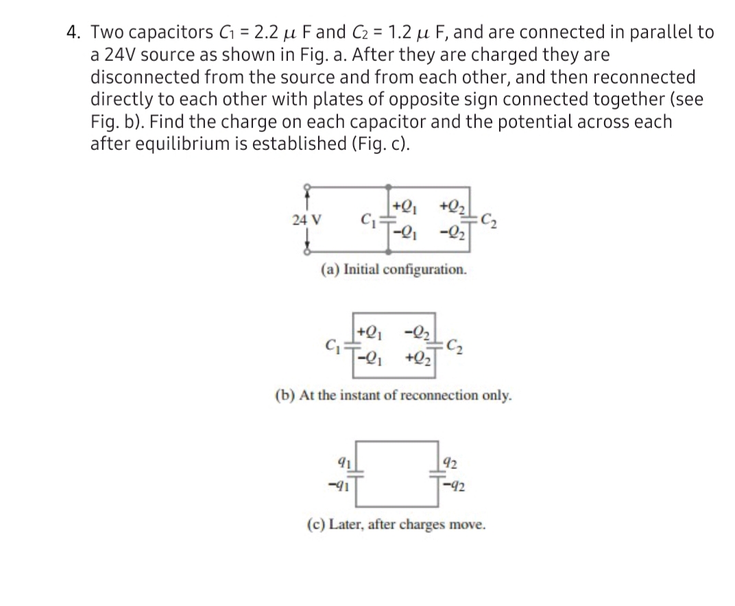 Answered Two Capacitors C1 2 2 µ F And C2 Bartleby