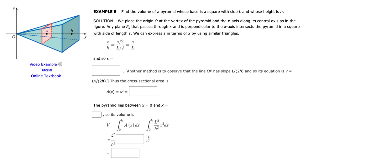 Answered Example 8 Find The Volume Of A Pyramid Bartleby