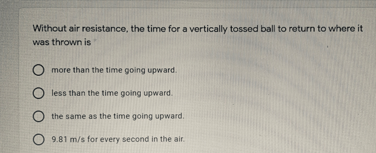 Answered Without Air Resistance The Time For A Bartleby