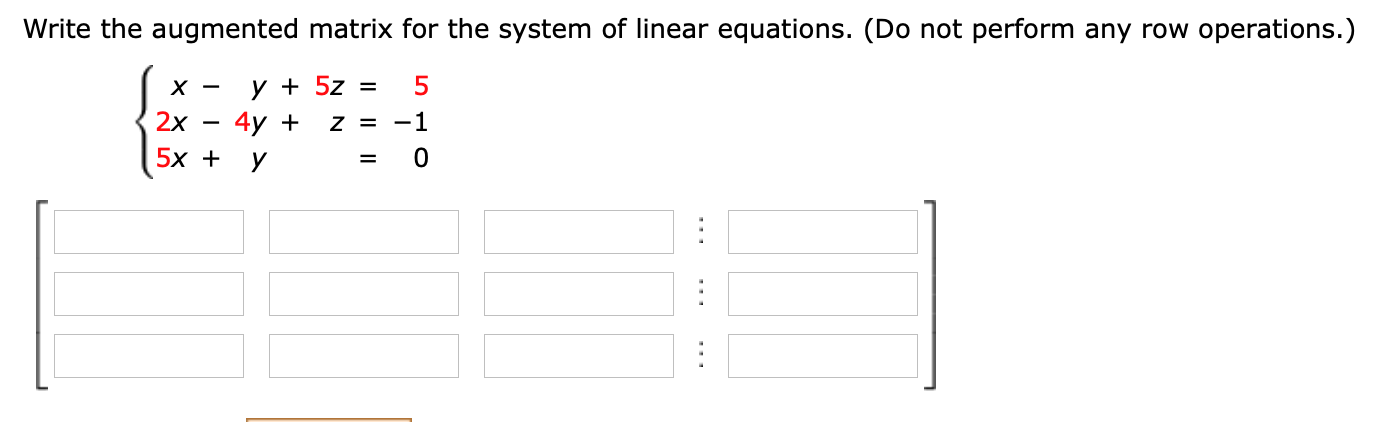 solution of linear equation systems with matrix operations