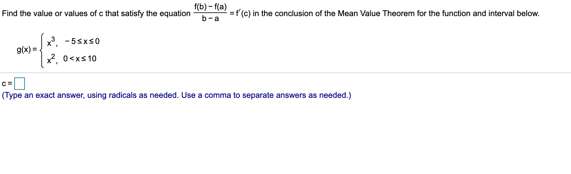 Answered: F(b)-f(a) =f(c) In The Conclusion Of… 