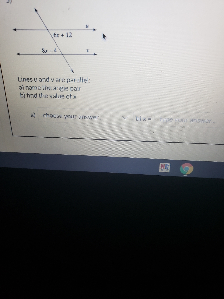 Answered 6x 12 8x 4 Lines U And V Are Bartleby