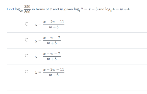 Answered Find Log 350 In Terms Of Ae And W Bartleby