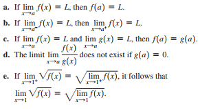 Answered A If Lim F X L Then F A L B Bartleby