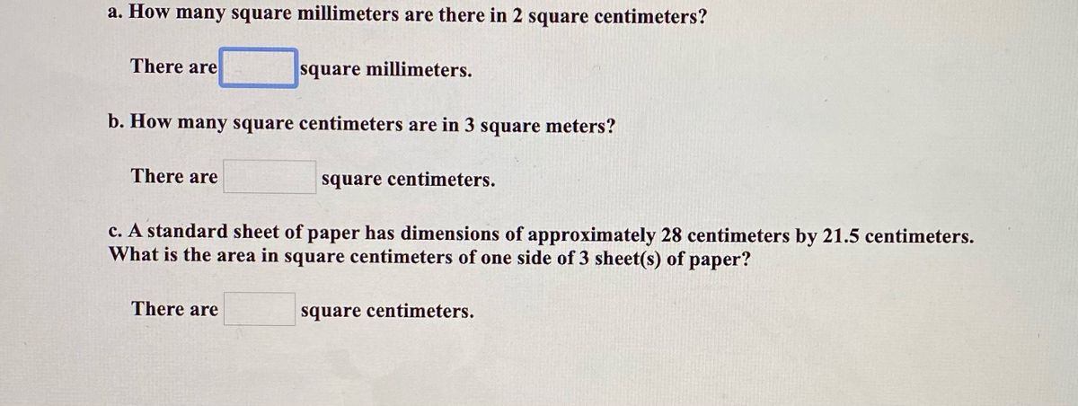 Answered A How Many Square Millimeters Are Bartleby