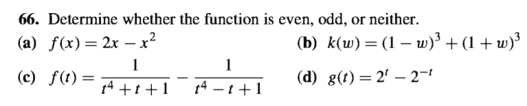 Answered 66 Determine Whether The Function Is Bartleby