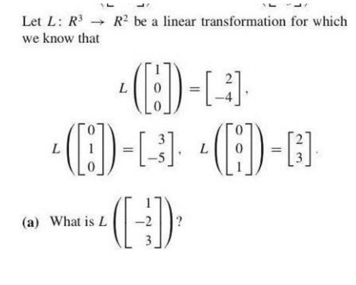 Answered Let L R3 R2 Be A Linear Transformation Bartleby 1291