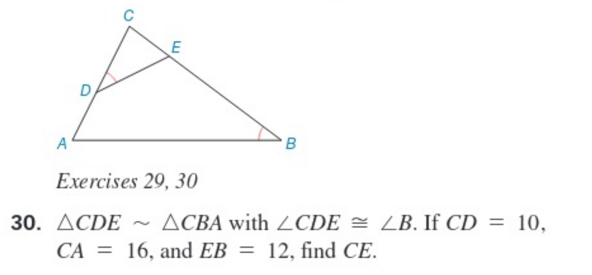 Answered: C A B Exercises 29, 30 30. ACDE ~ ACBA… | Bartleby