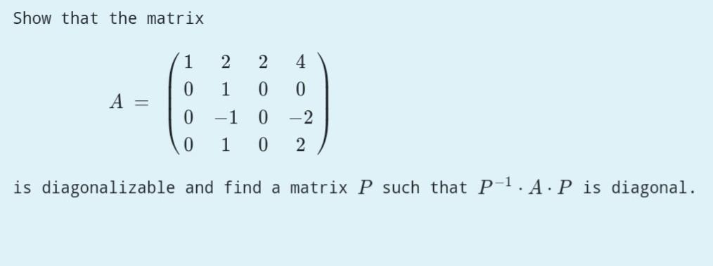 Answered Show That The Matrix 1 4 1 A 1 2 1 0 Bartleby