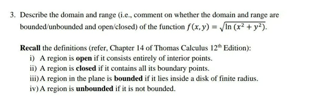 Answered Describe The Domain And Range I E Bartleby