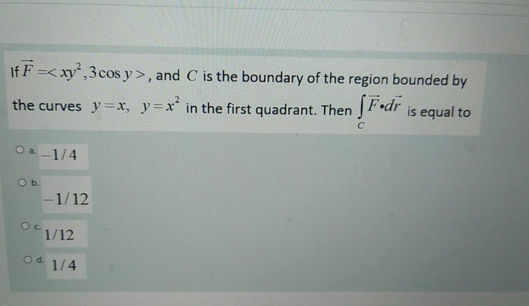 Answered If F Xy 3cos Y And C Is The Bartleby