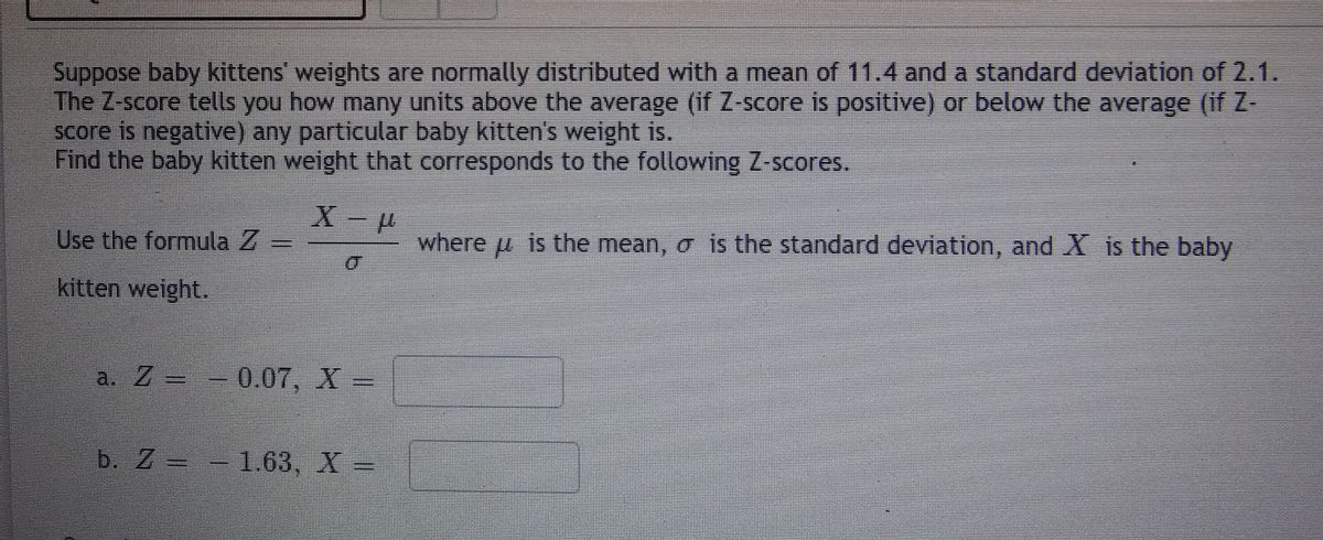 Answered A Z 0 07 X B Z 1 63 X 3d Bartleby