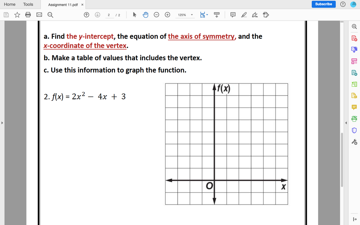 Answered A Find The Y Intercept The Equation Bartleby