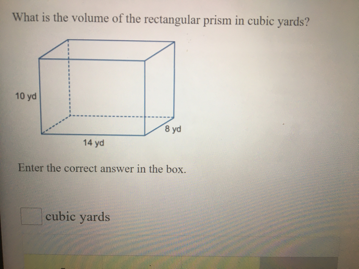 volume of rectangular prism in cubic centimeters