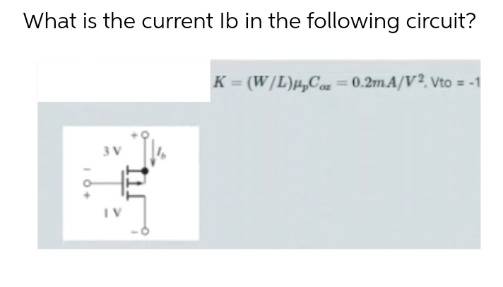 Answered K W L µ Coz 0 2ma V Vto 1 3 V Bartleby