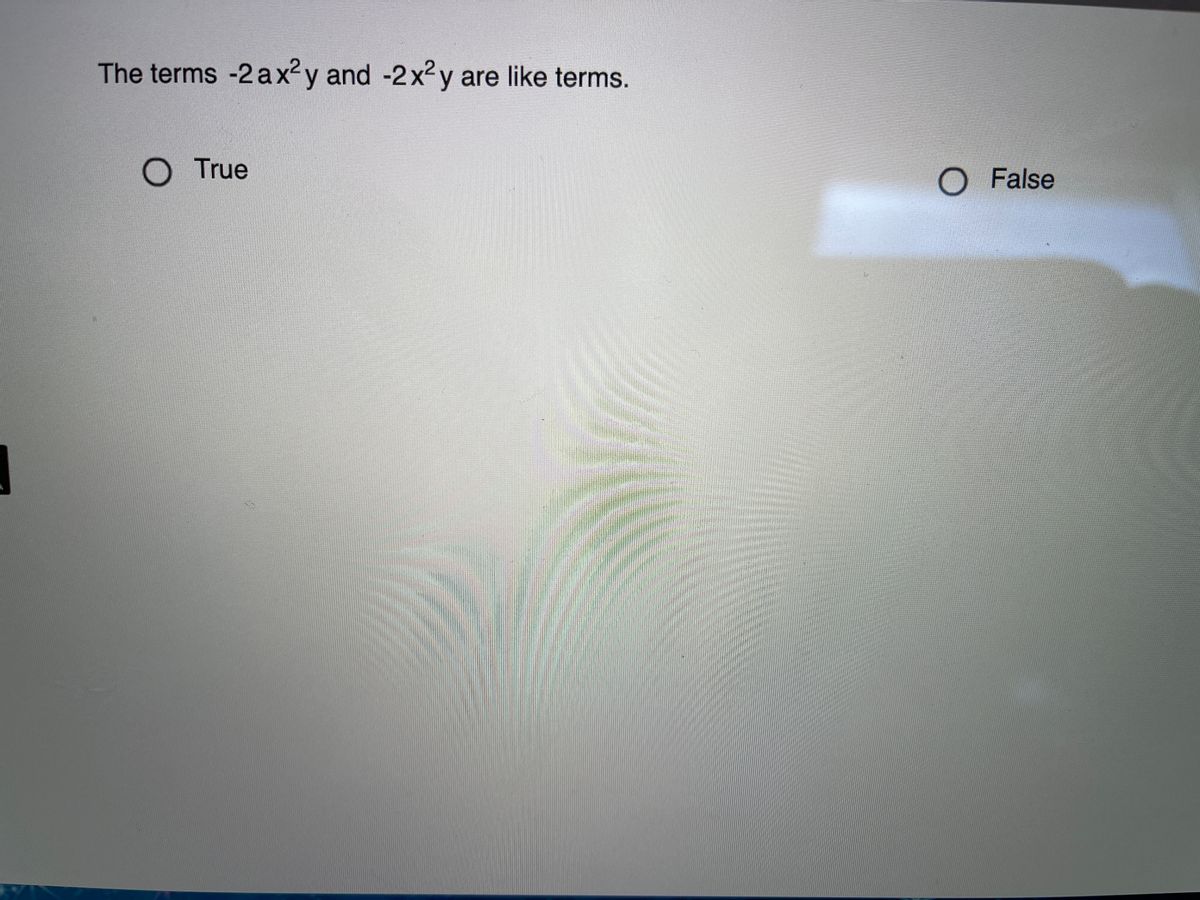 Answered The Terms 2 Ax Y And 2x2y Are Like Bartleby