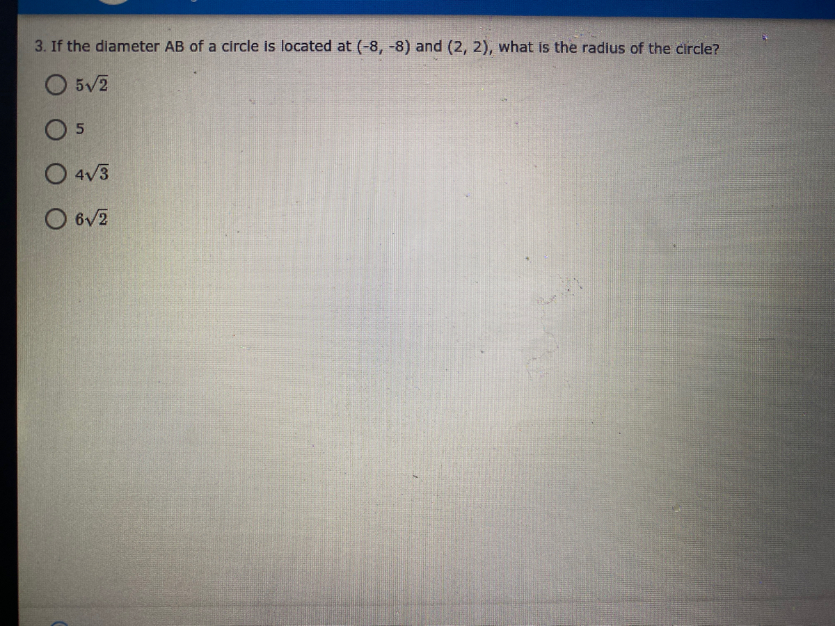 Answered 3 If The Diameter Ab Of A Circle Is Bartleby