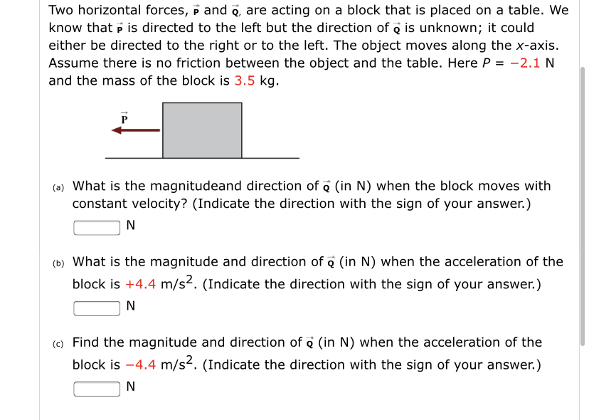 Answered: Two Horizontal Forces, P And O Are… | Bartleby