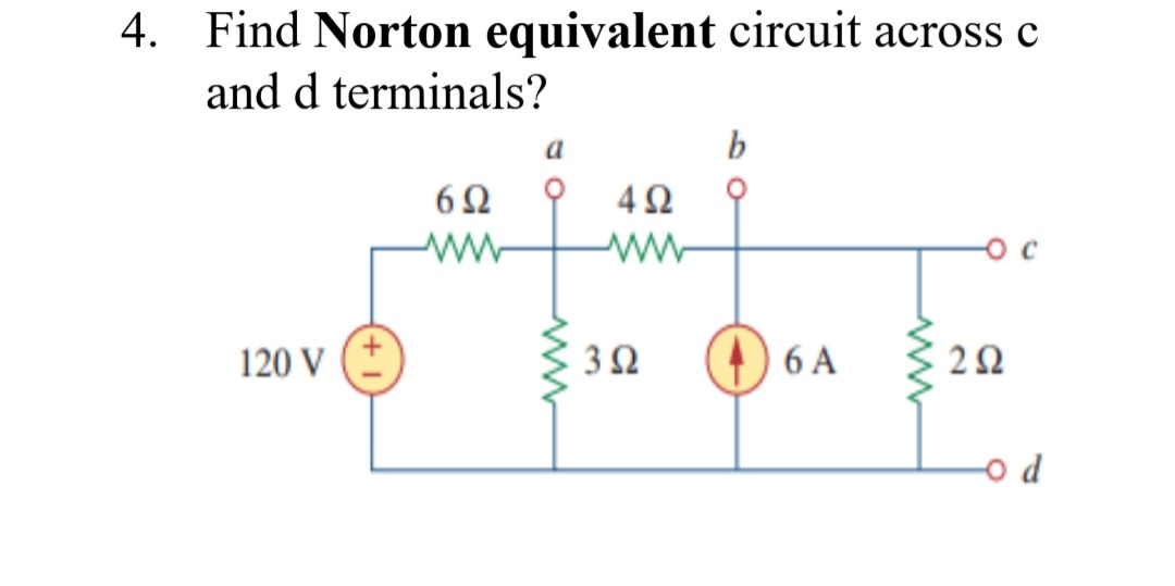 Answered: Find Norton Equivalent Circuit Across C… | Bartleby