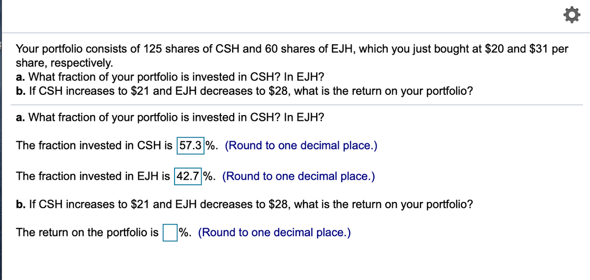 Answered Your Portfolio Consists Of 125 Shares Bartleby