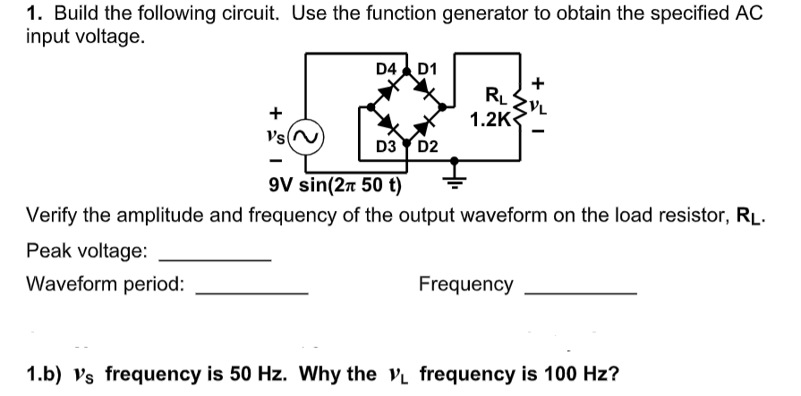 Answered 1 Build The Following Circuit Use The Bartleby