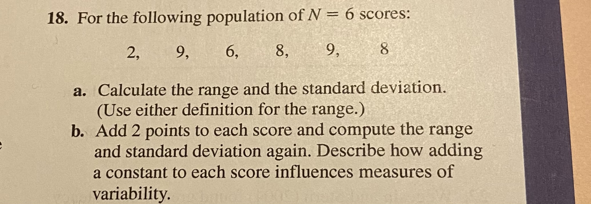 Answered A Calculate The Range And The Standard Bartleby