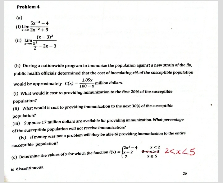 Answered A 5x 3 4 I Lim X 0 2x 2 9 X Bartleby