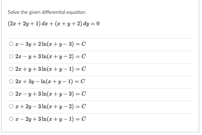 Answered Solve The Given Differential Equation Bartleby