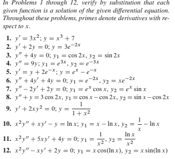 Answered In Problems 1 Through 12 Verify By Bartleby