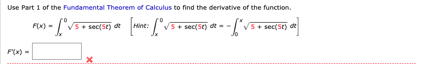 fundamental theorem of calculus part 1