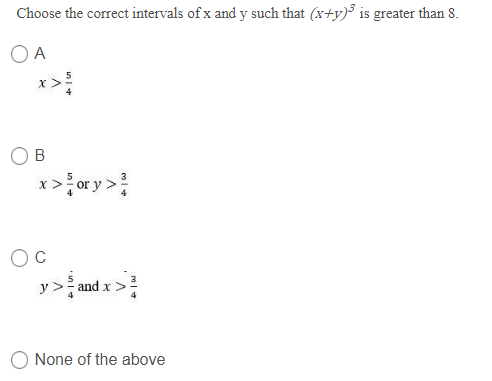 Answered Choose The Correct Intervals Of X And Y Bartleby